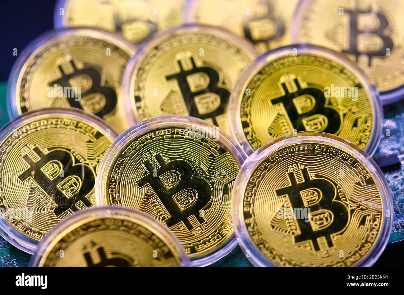 Bitcoin cryptocurrency Stock Photo