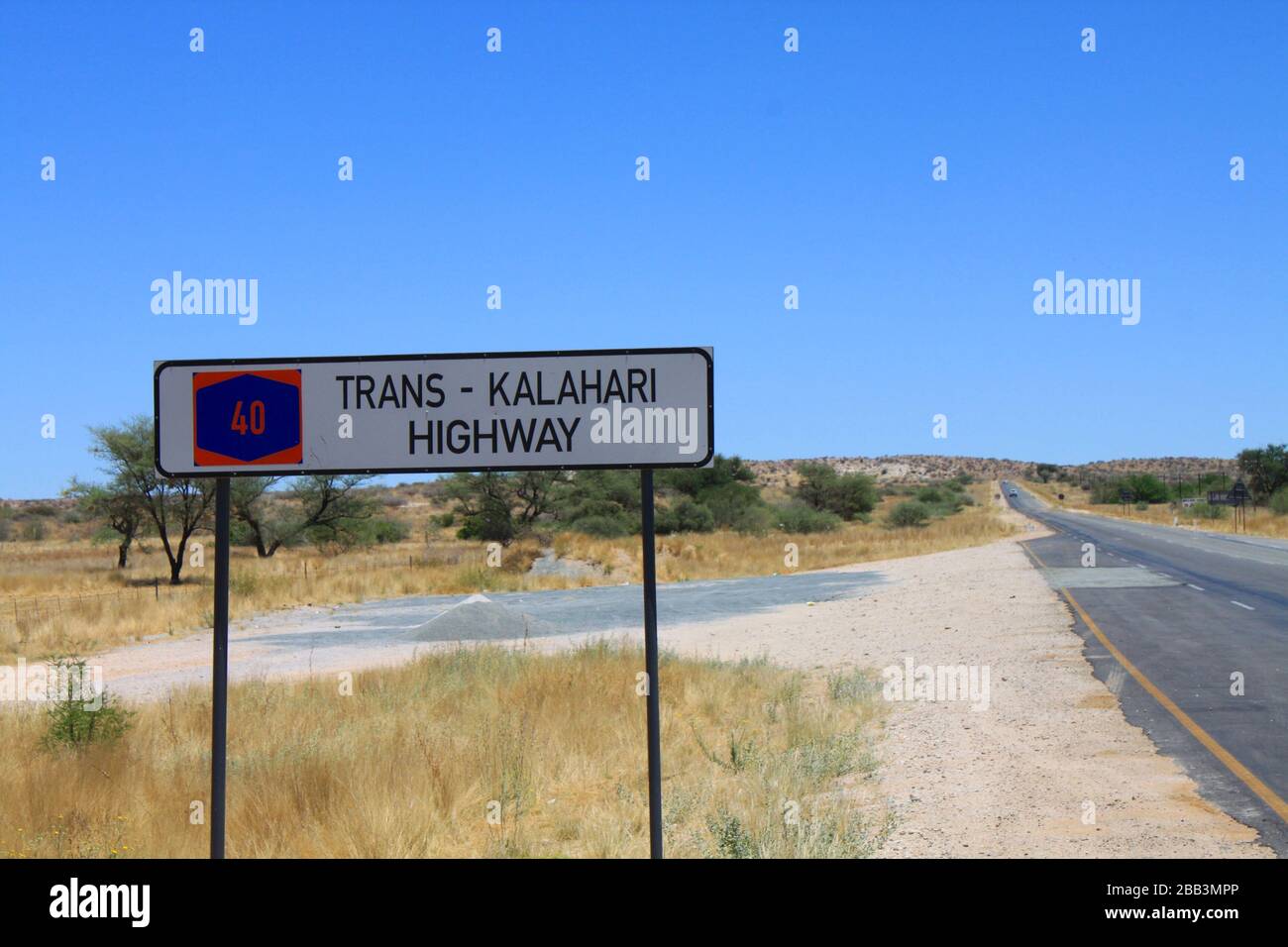 Africa - Trans Kalahari Highway Stock Photo