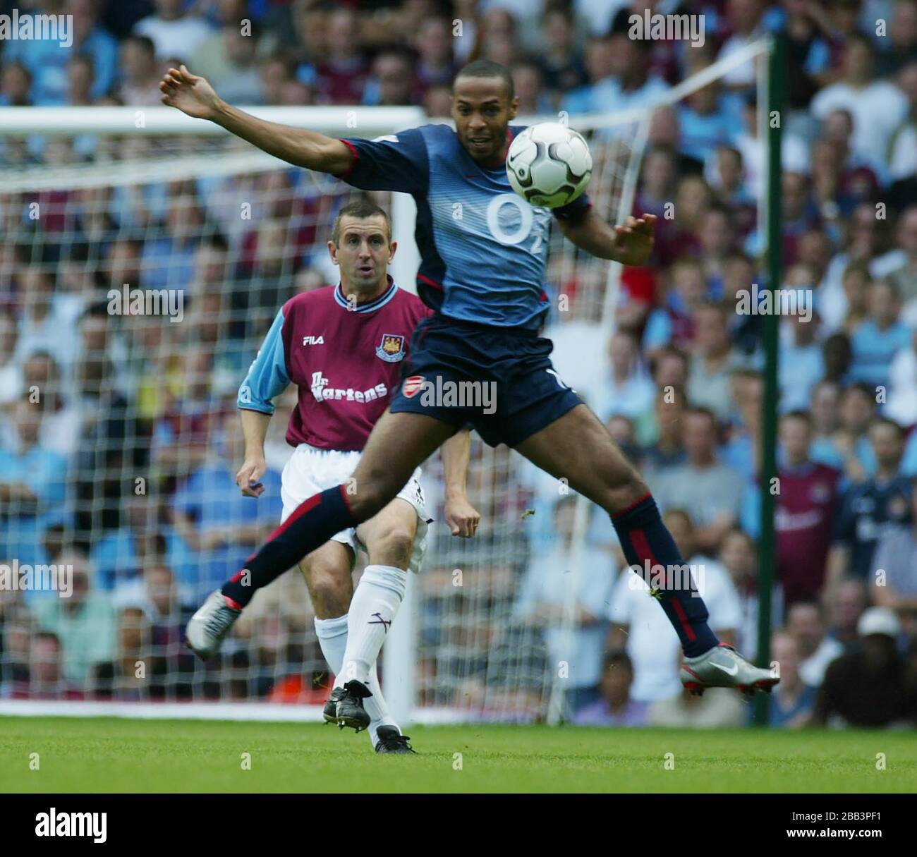 LONDON, United Kingdom, AUGUST24 Thierry Henry of Arsenal  during Barclaycard Premiership between West Ham United  and Arsenal at Boleyn Ground, Upton Stock Photo