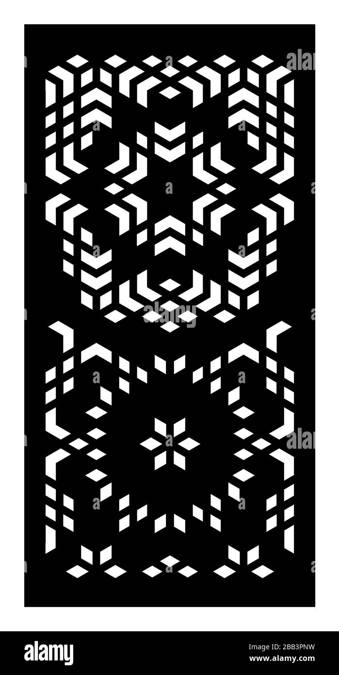 Decorative vector panel for laser cutting. Stock Vector