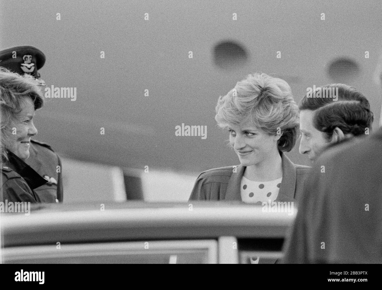 The Prince and Princess of Wales arriving at London's Heathrow Airport ...