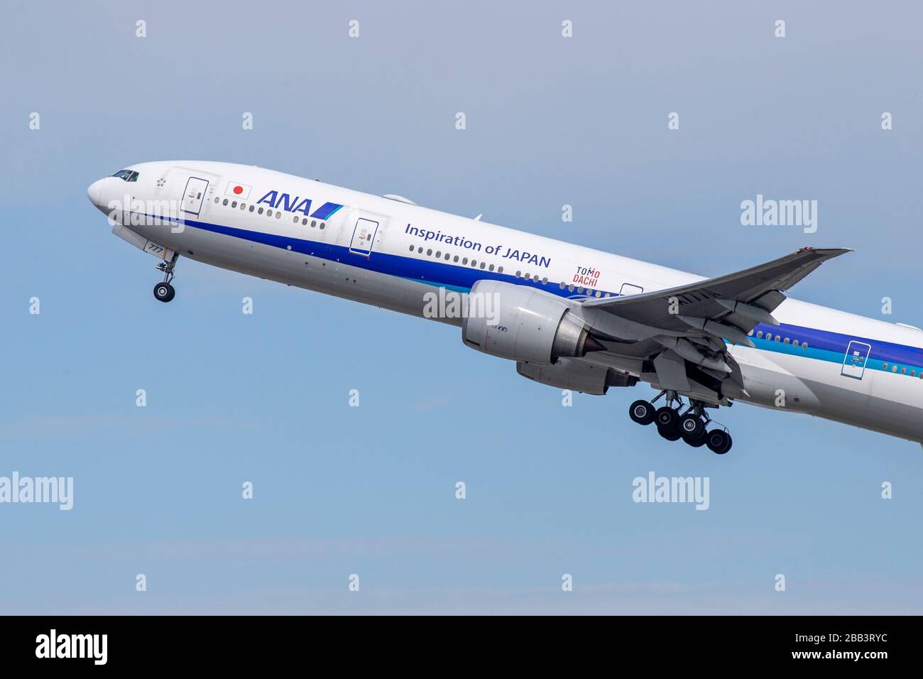 An Ana Boeing 777 300ew Aircraft Takes Off For Tokyo Los Angeles International Airport Lax On Friday February 28 In Los Angeles California Usa Photo By Ios Espa Images Stock Photo Alamy