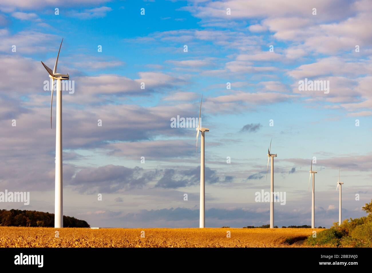 wind power plant, Czech Republic. Stock Photo