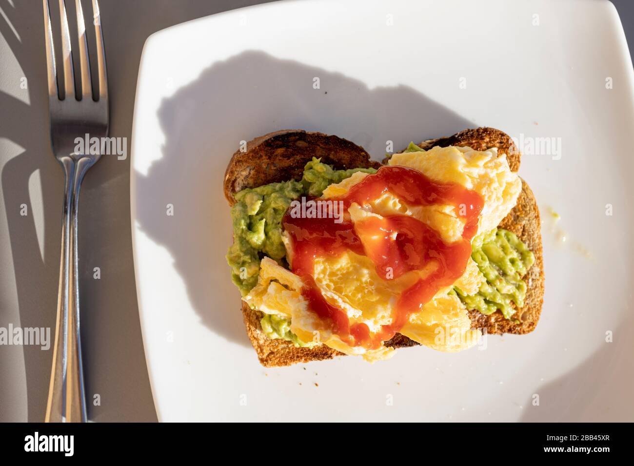 Egg On Toast Ketchup High Resolution Stock Photography And Images Alamy