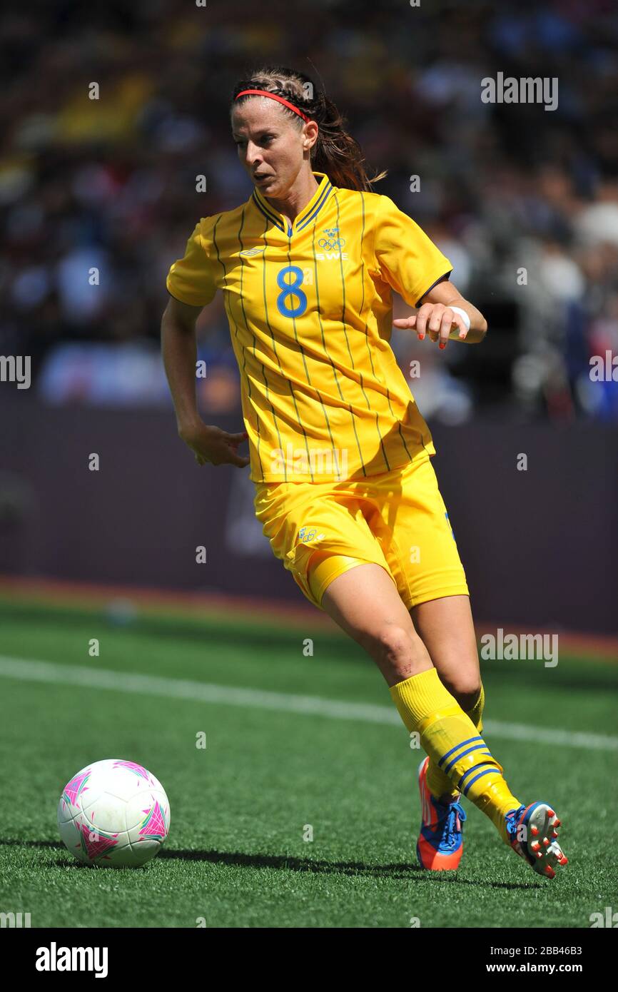 Swden's Lotta Schelin during the Group F women's match between Japan and Sweden at the City of Coventry Stadium. Stock Photo