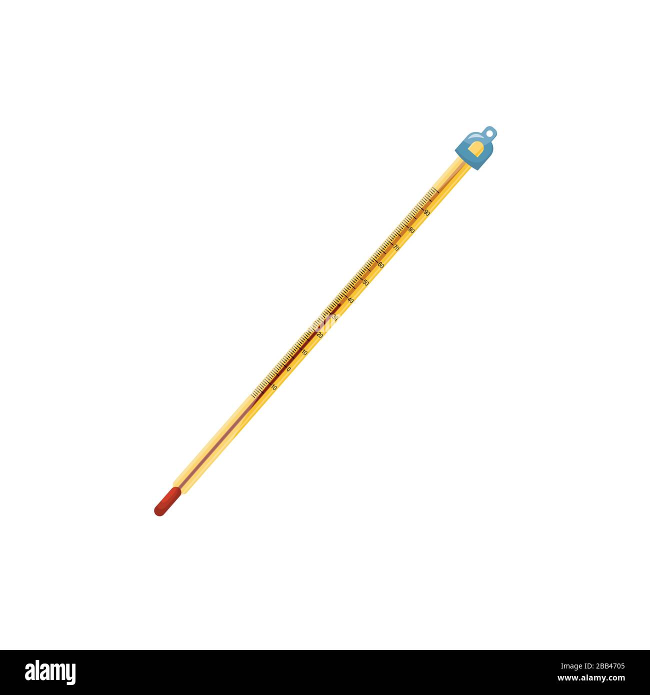 Science laboratory thermometer equipment. vector illustration Stock