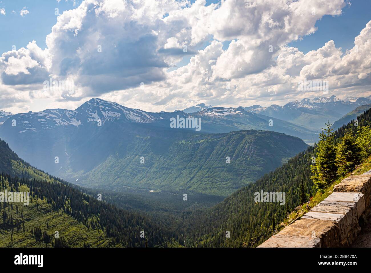 Glacier National Park in the Rocky Mountain Range of Montana. Stock Photo