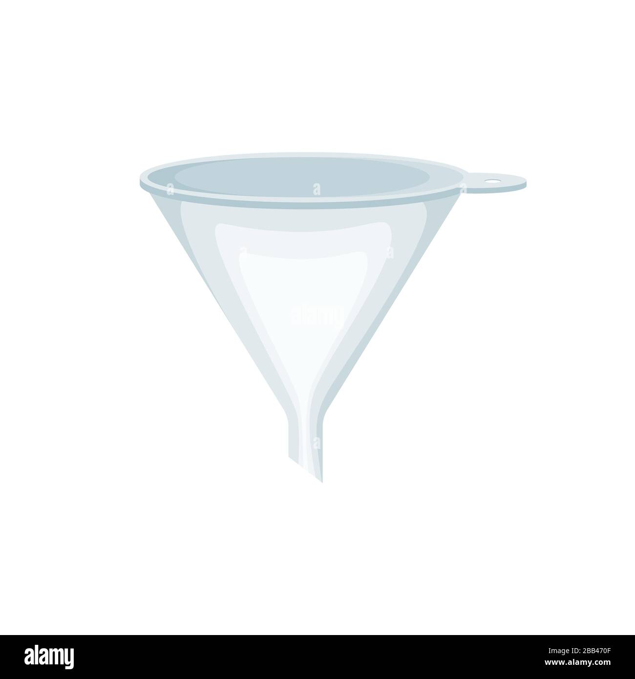 Science laboratory funnel equipment. vector illustration Stock Vector
