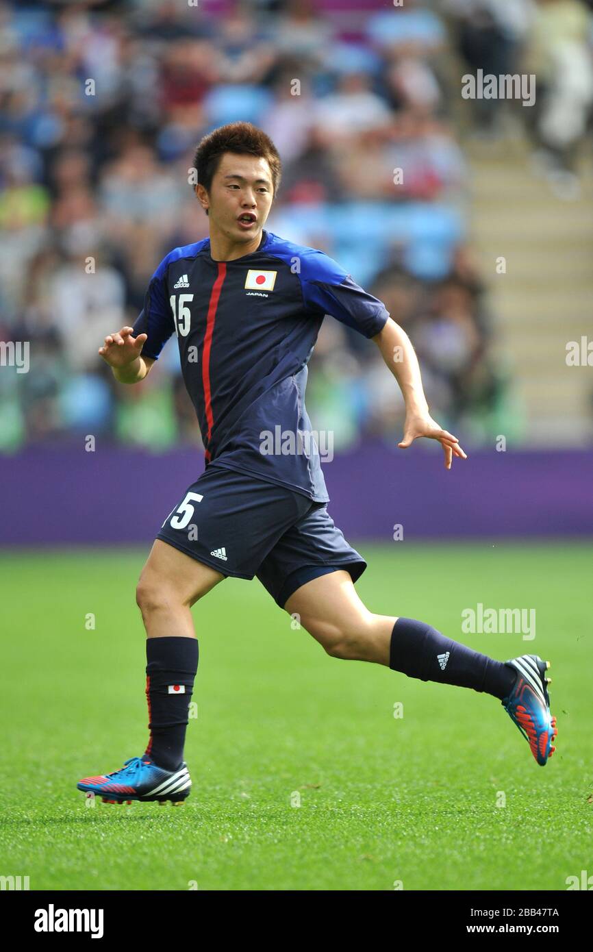 Japan's Manabu Saito during the Group D match between Japan and Honduras at the City of Coventry Stadium. Stock Photo