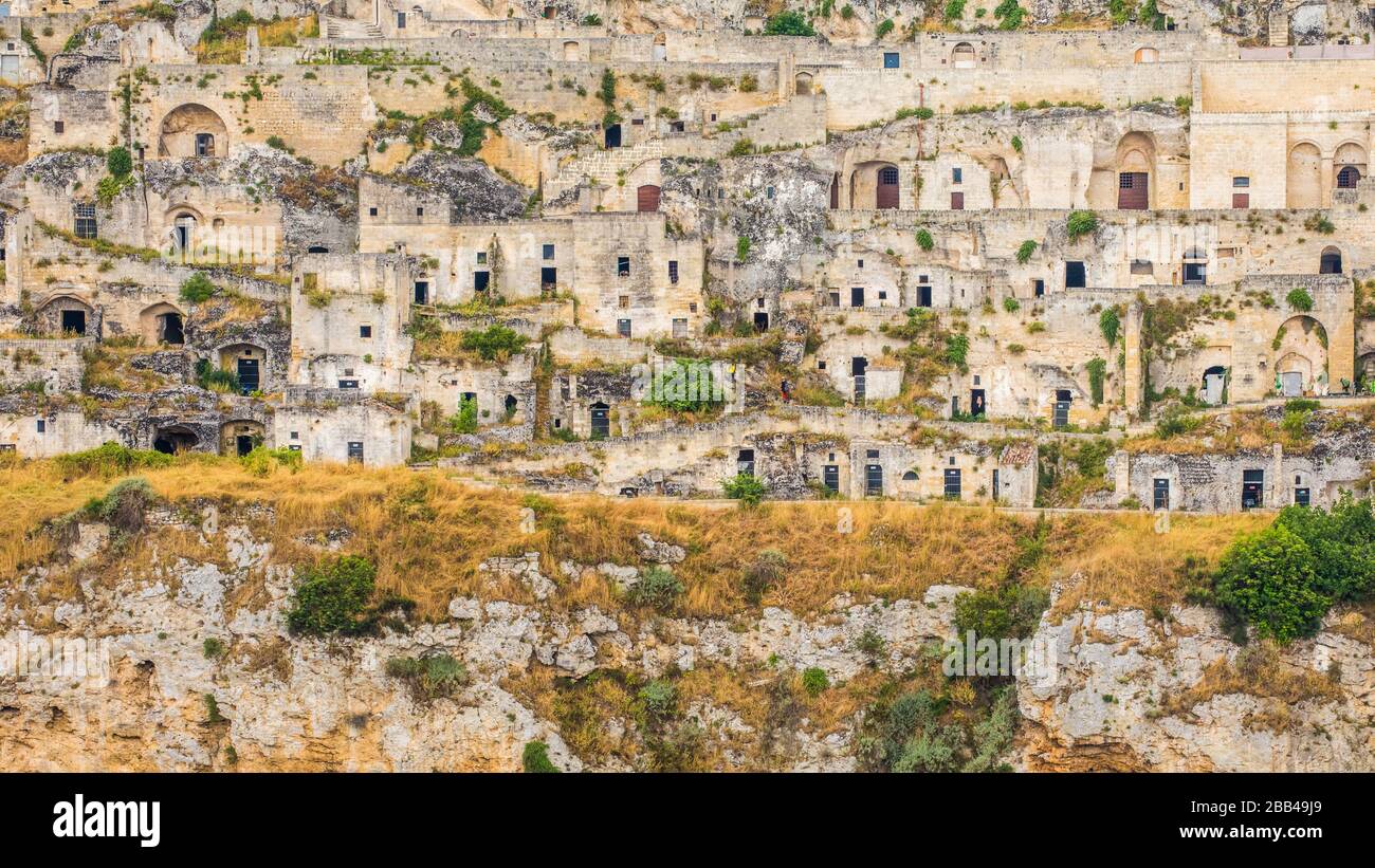 Landscape Matera Word Heritage Southern Italy Basilicata Stock Photo