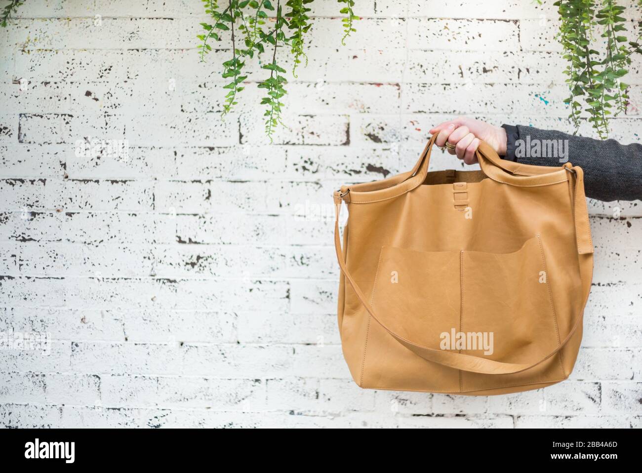 Leather handbag look book styles Stock Photo Alamy