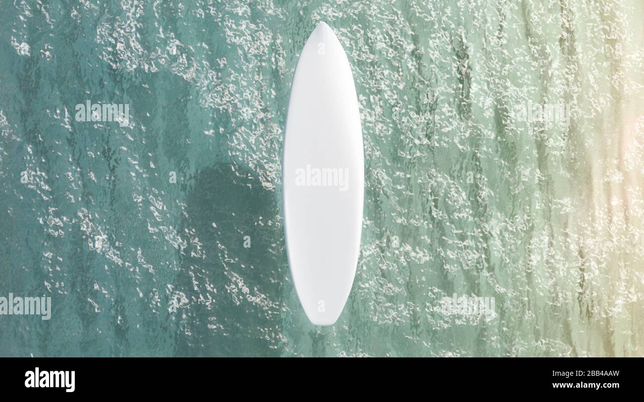 Download Blank White Surfboard On Water Surface Mockup Top View Stock Photo Alamy PSD Mockup Templates