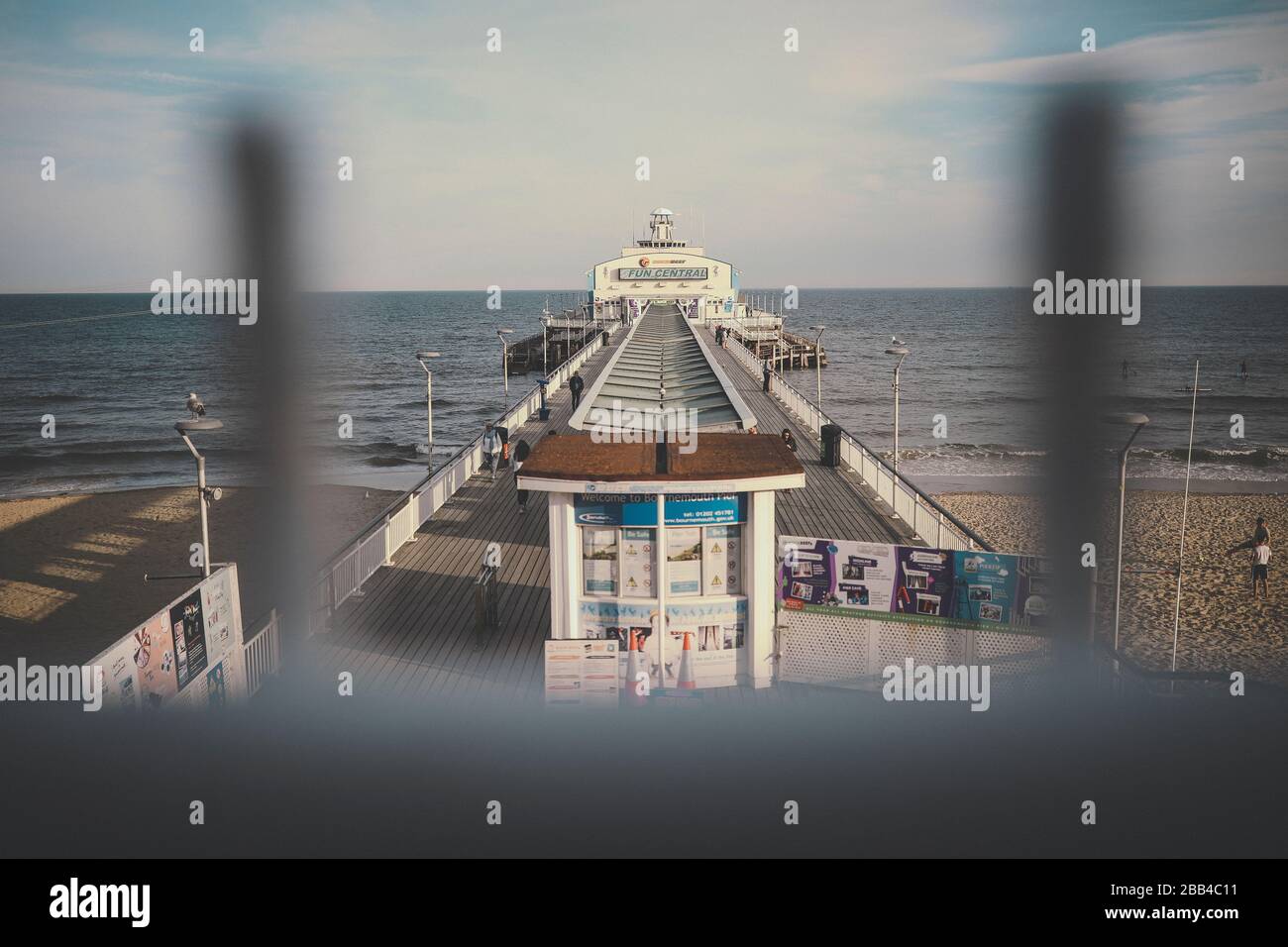 Bournemouth Pier at Bournemouth Beach Stock Photo