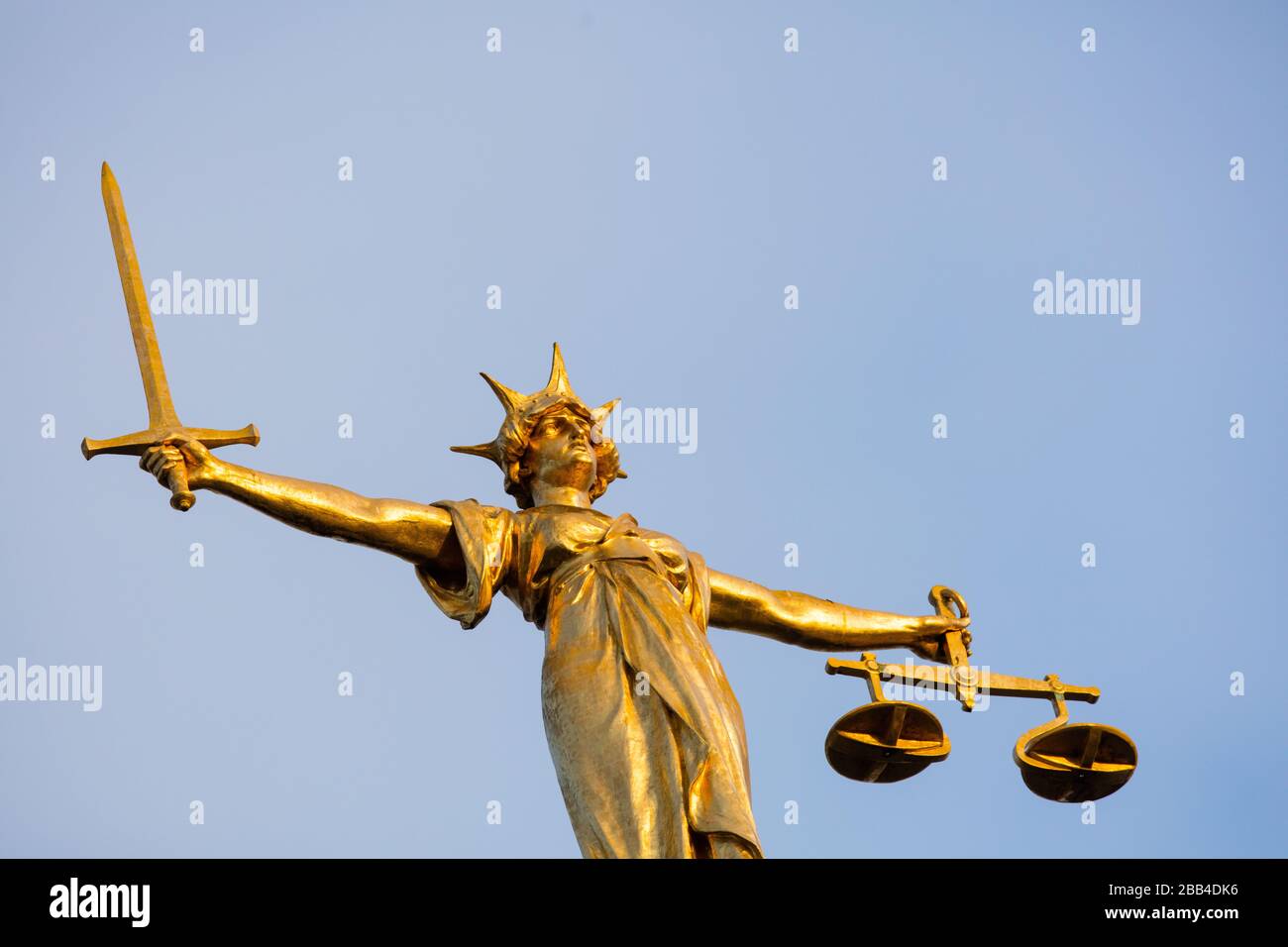 Lady Justice statue on top of The Old Bailey, Central Criminal Court