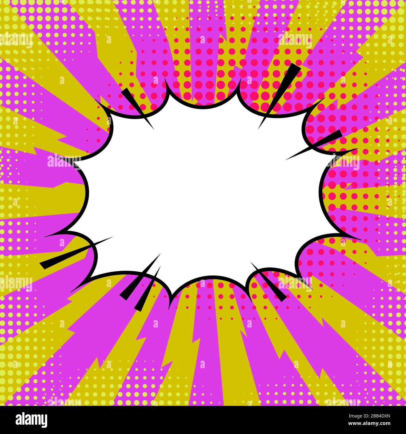 Comics Book Background. Colorful Halftone Pattern. Cartoon Speech Bubble. Dotted Texture Stock Vector