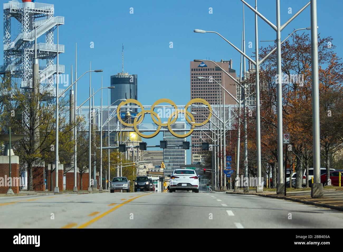 Driving into Atlanta, Georgia, United States Stock Photo