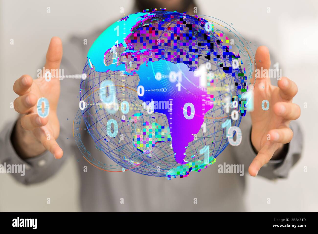 A World map point, line, composition, representing the global, Stock Photo