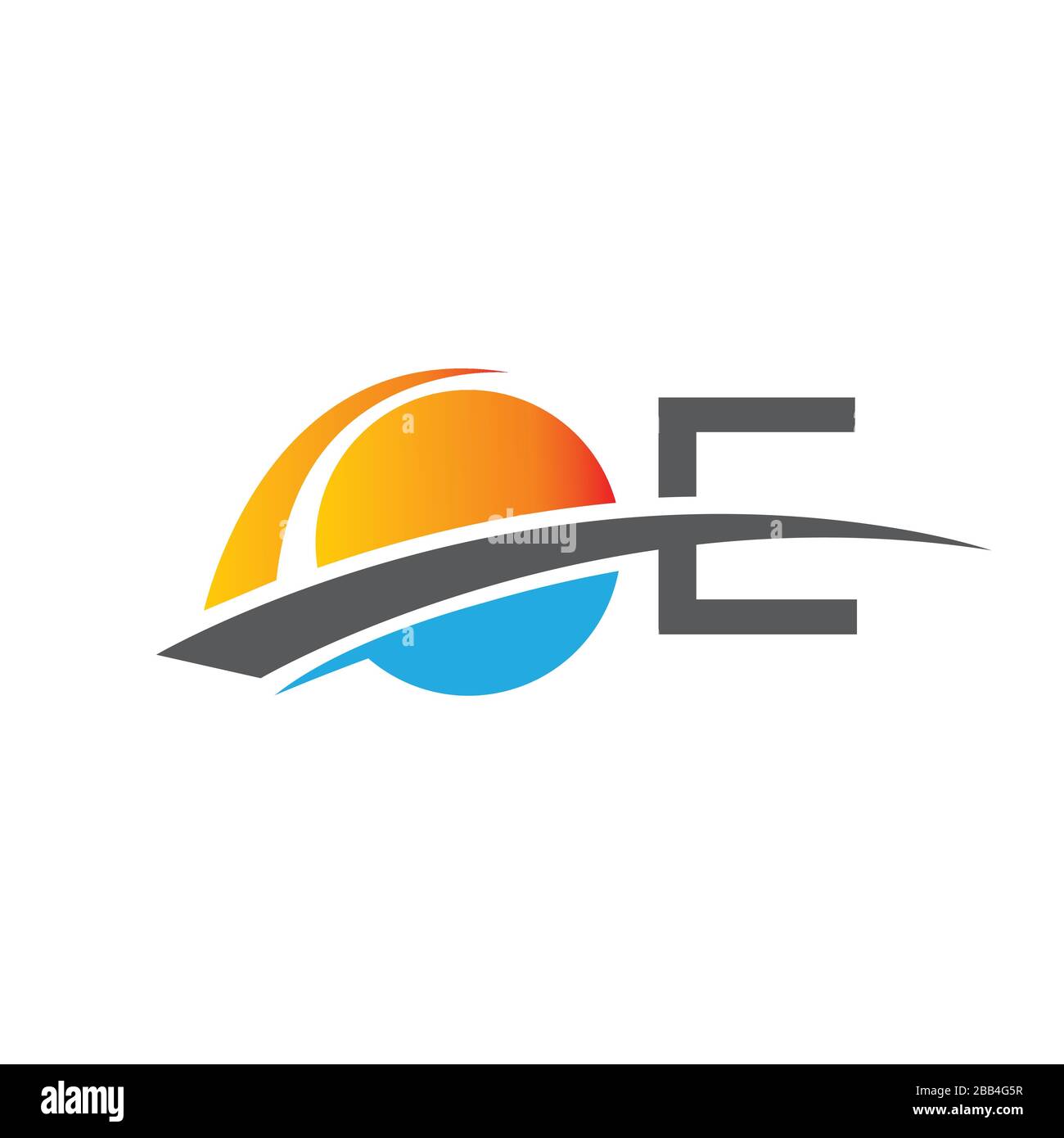 Letter Identity Shape E Company Typography Software Corporate Graphic Media Tech Branding Idea Web Mark Marketing Multimedia Gradient Stock Vector Image Art Alamy