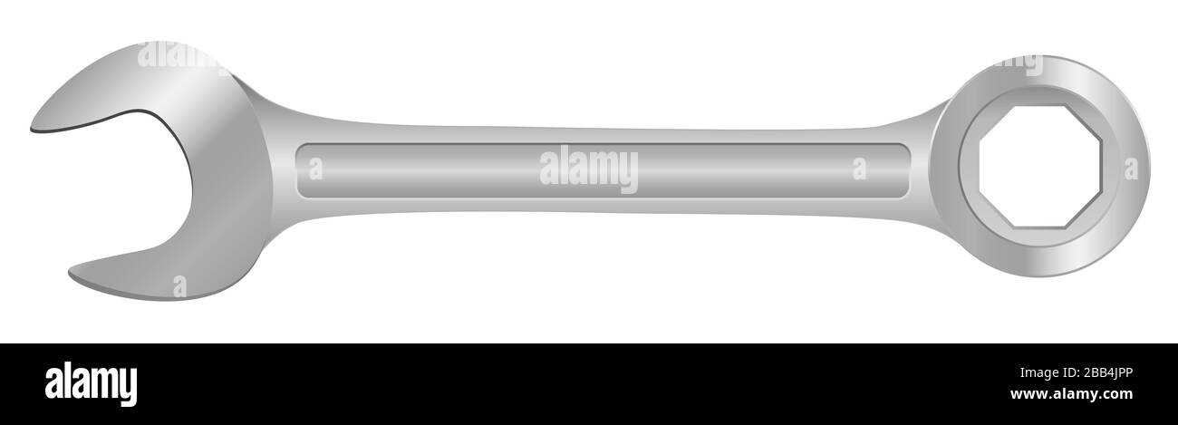 spanner isolated on white background Stock Photo