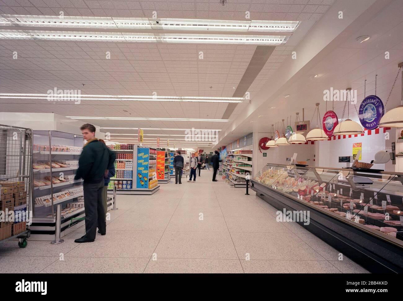 Brand new Asda supermarket in 1992, at Hinckley, West Midlands, England