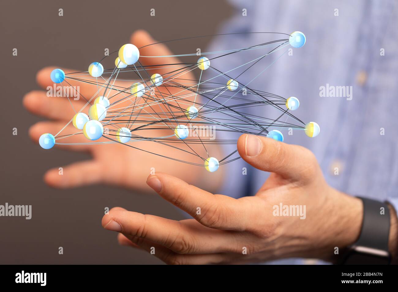 A using cloud technology to send and receive files stock photo alamy