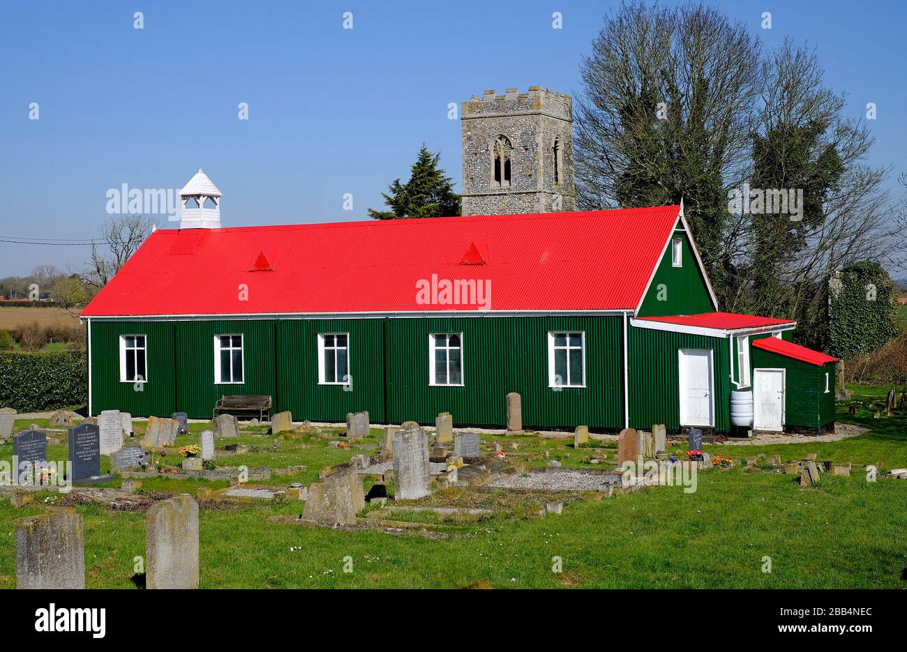 st mary's church, burgh parva, north norfolk, england Stock Photo