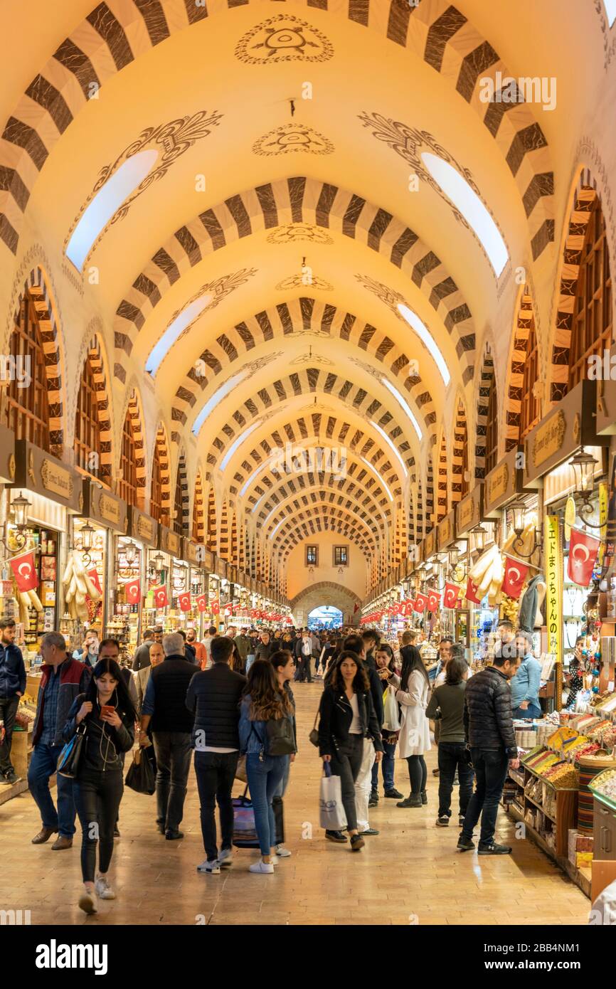 Türkei, Istanbul, Eminönü, Gewürzbasar oder ägyptischer Bazaar (Spice Bazaar). Stock Photo