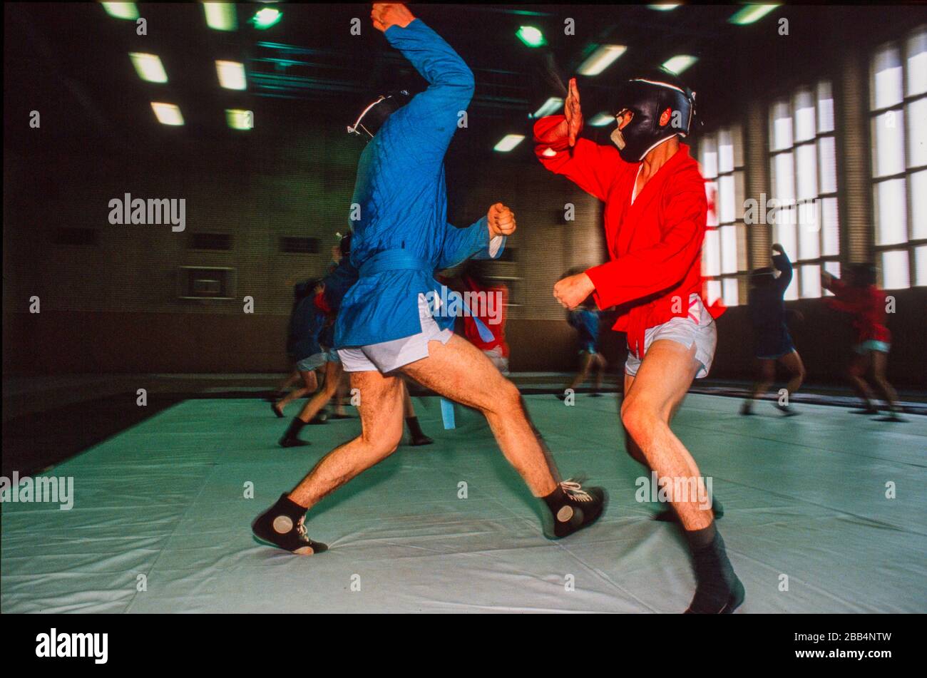 Moscow, USSR, August 1990; KGB Higher College. martial arts training