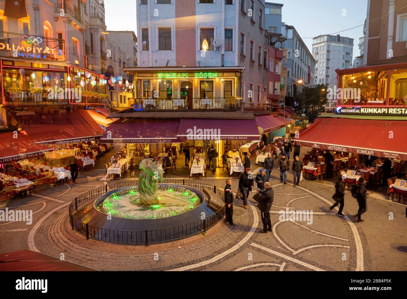 Türkei, Istanbul, Kumkapi, Vergnügungsviertel und Fischrestaurants Stock Photo