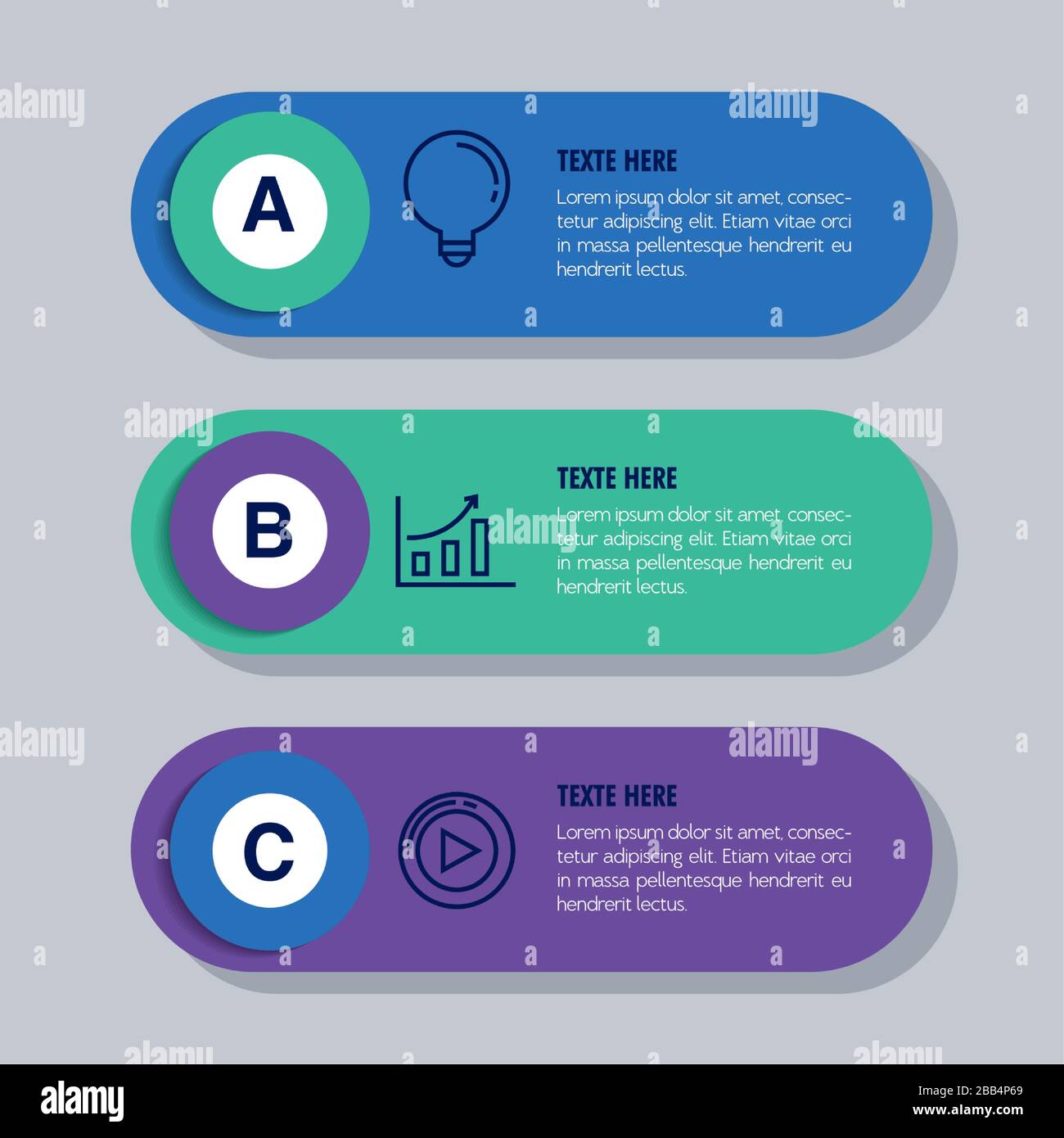 statistical infographic with letters and icons Stock Vector