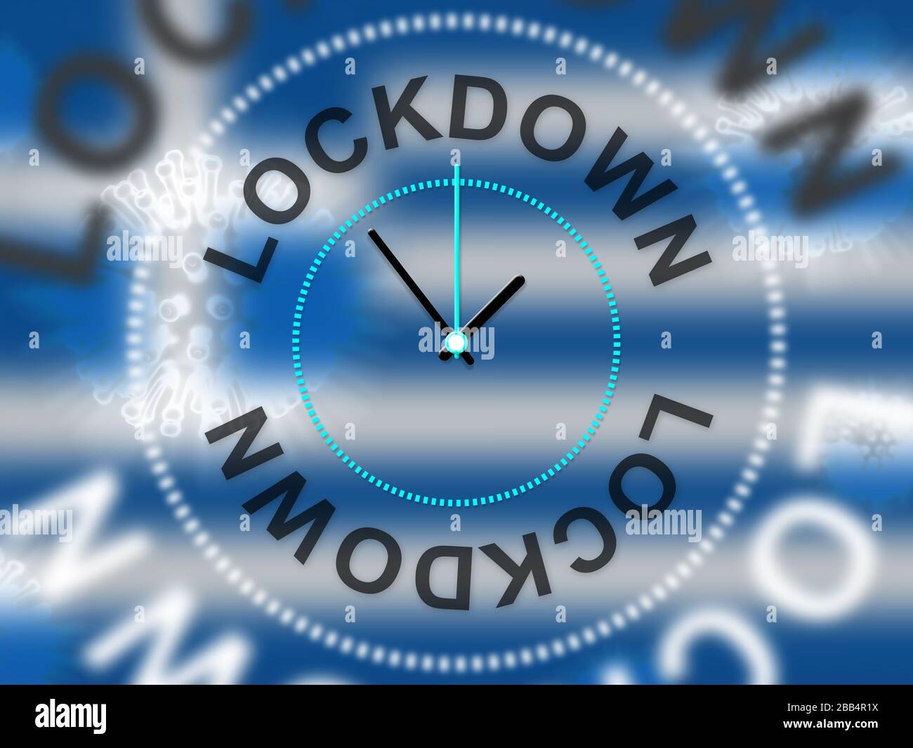 Greece lockdown against coronavirus covid-19. Greek stay home order to enforce self isolation and stop infection - 3d Illustration Stock Photo
