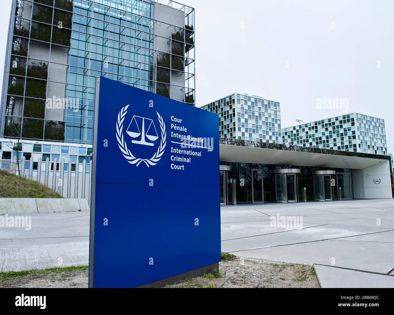 The building of the International Criminal Court in The Hague Stock Photo