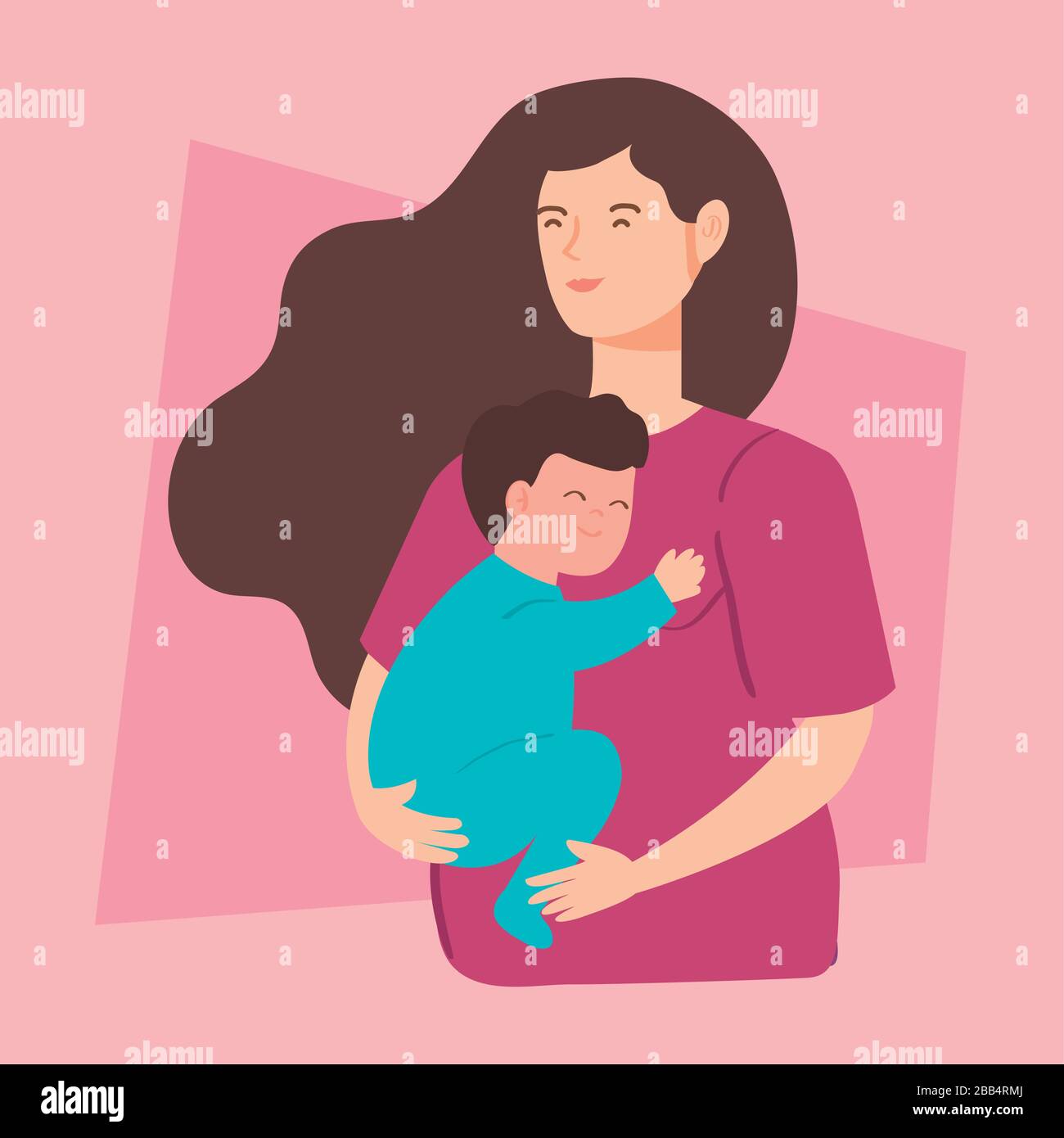 cute woman pregnant carrying baby boy Stock Vector Image & Art Alamy