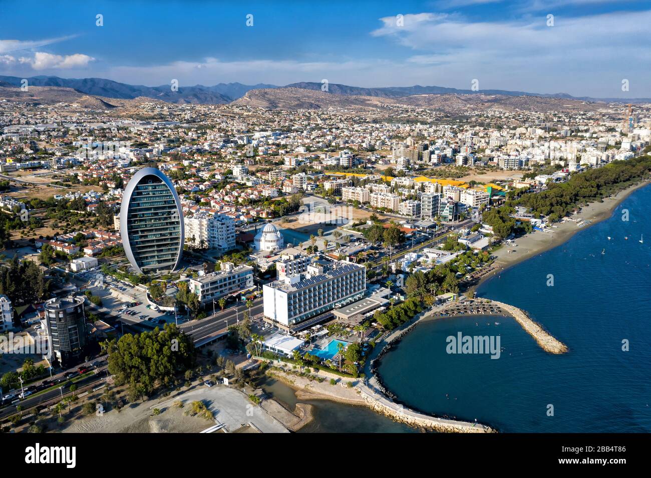 Aerial view of Limassol, Cyprus Stock Photo