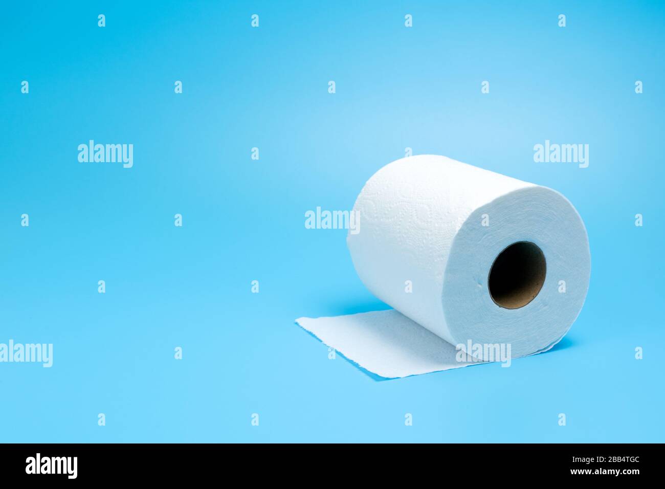Single toilet paper roll Stock Photo Alamy
