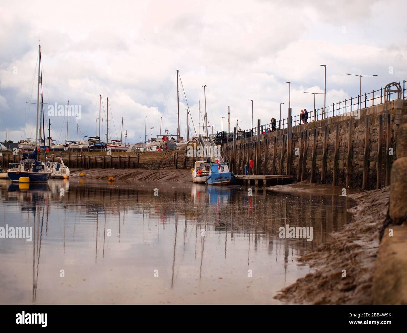 Fishing and leisure boats moored at rhyl harbour Stock Photo Alamy