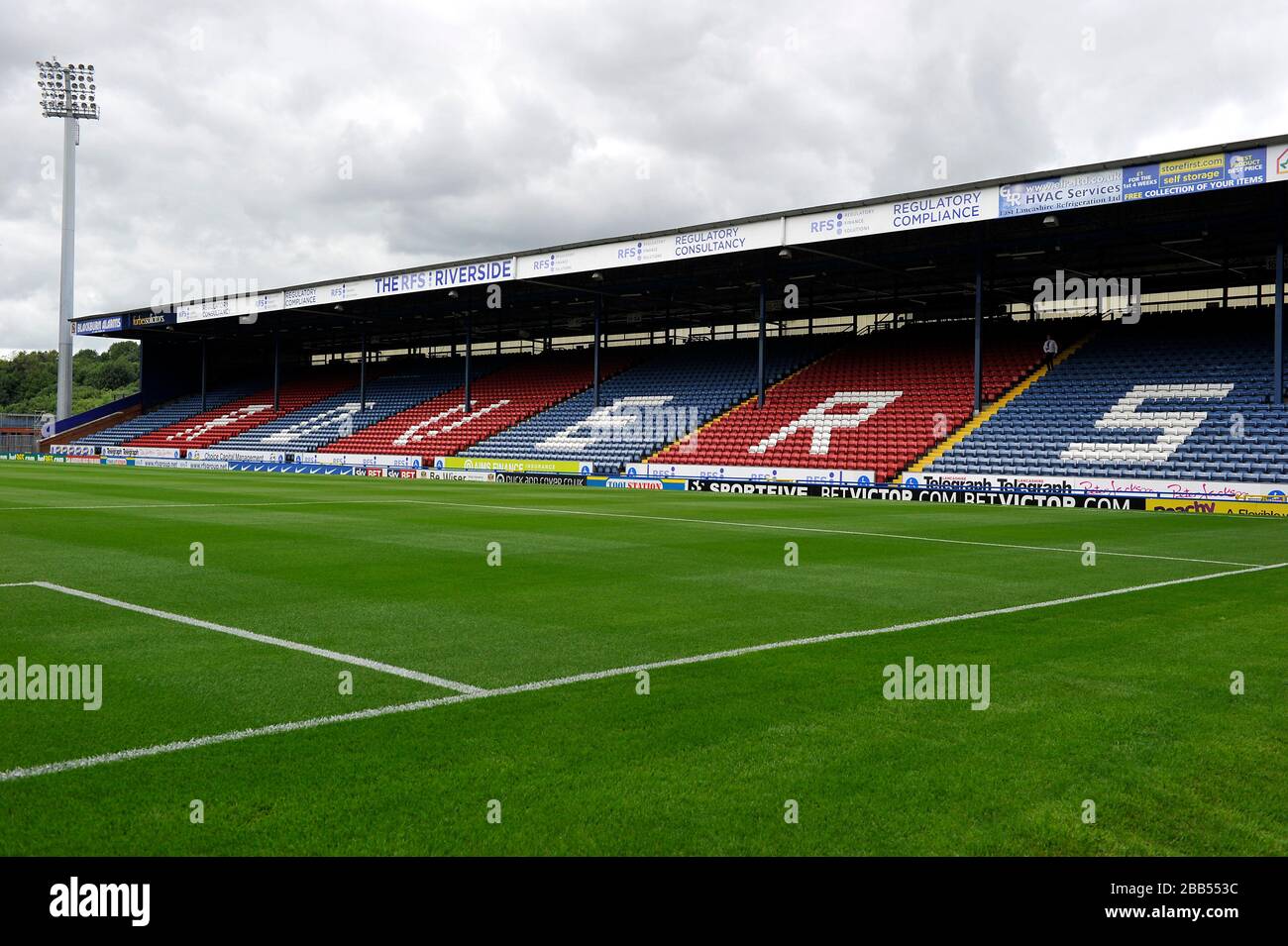 A general view of Ewood Park, home of Blackburn Rovers Stock Photo