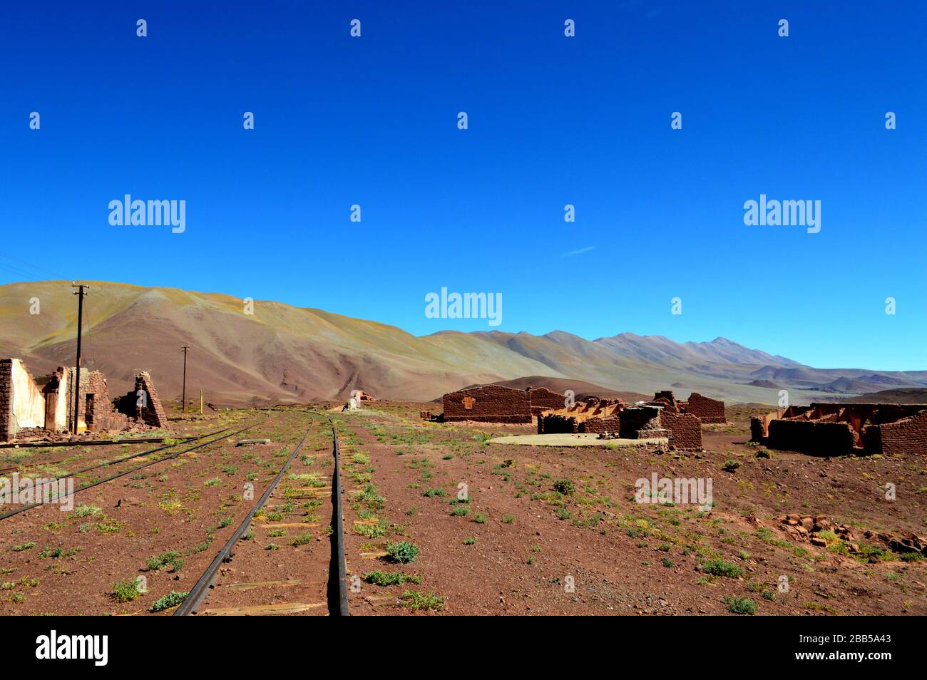 Old KM 1506 train station, train to the clouds, Salta, Argentina Stock Photo