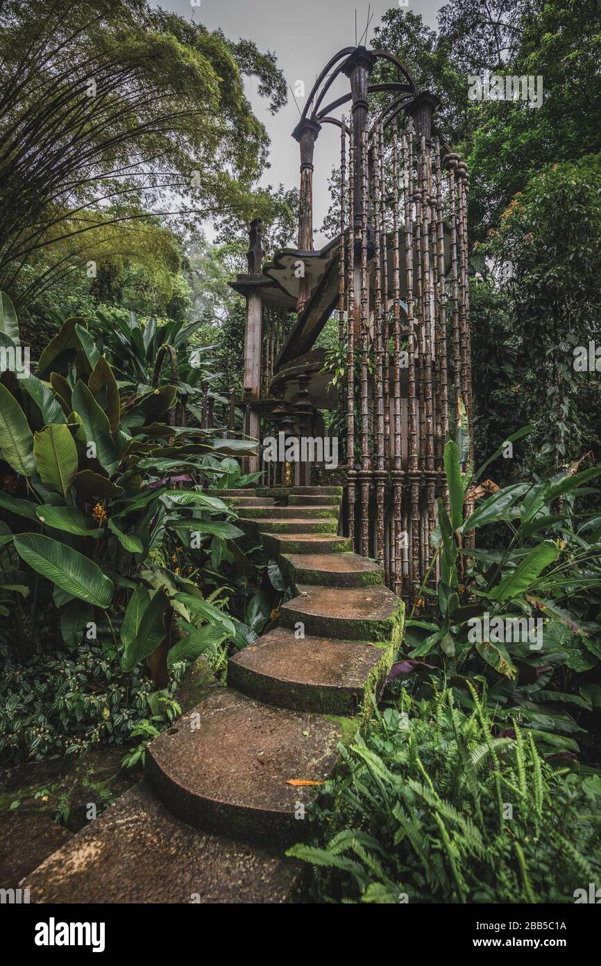 Las Pozas, a surrealist botanical garden in Xilitla, Jalisco Mexico by Edward James. Stock Photo