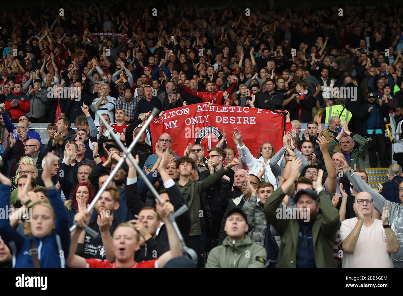 Charlton Athletic fans Stock Photo Alamy