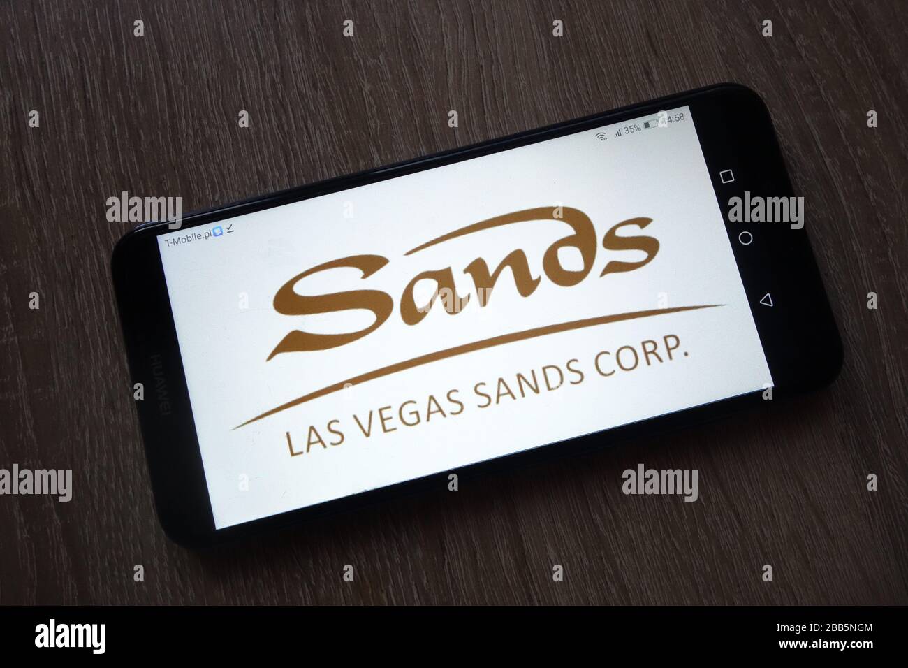Las Vegas Sands Corporation logo displayed on smartphone. Las Vegas