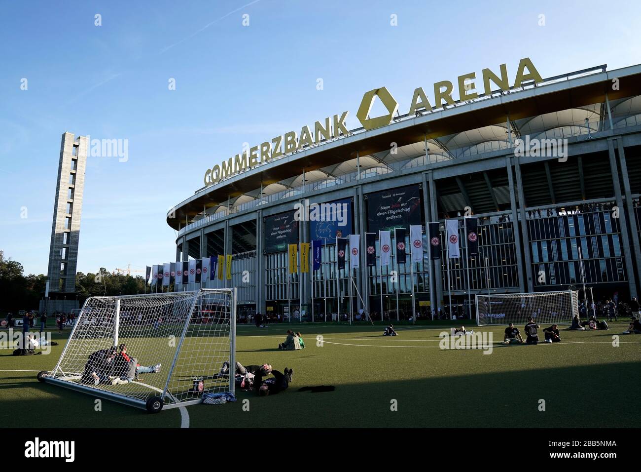 A general view of the Commerzbank-Arena ahead of the match between Eintracht Frankfurt and Arsenal Stock Photo