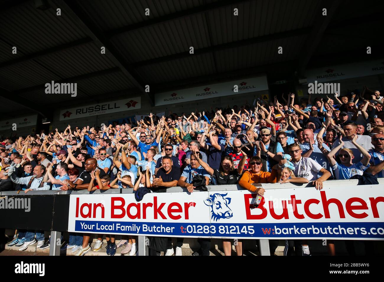 Coventry City's away supporters Stock Photo Alamy