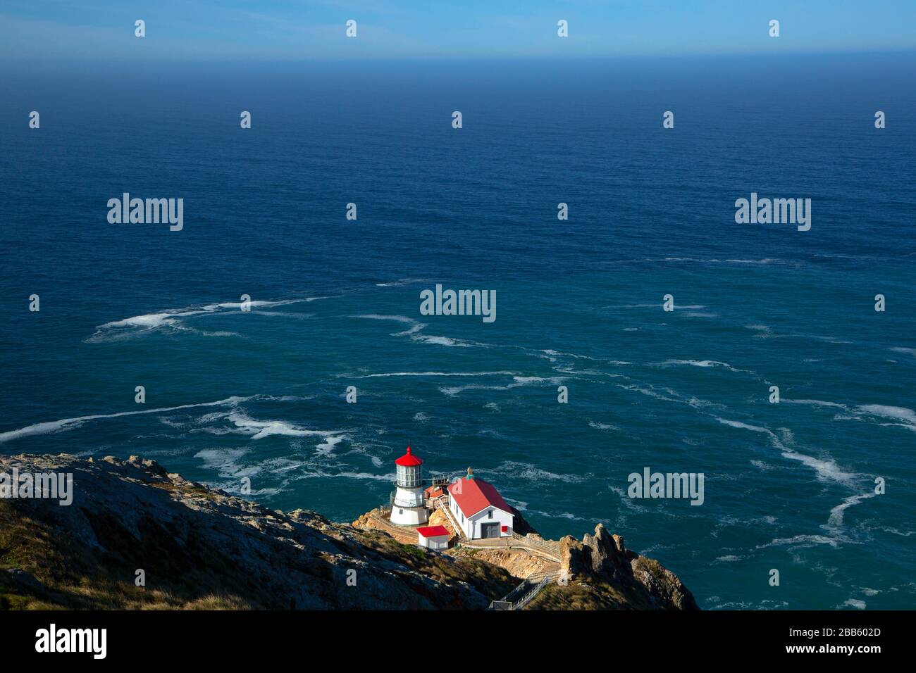 Point Reyes Lighthouse, Point Reyes National Seashore, California Stock Photo