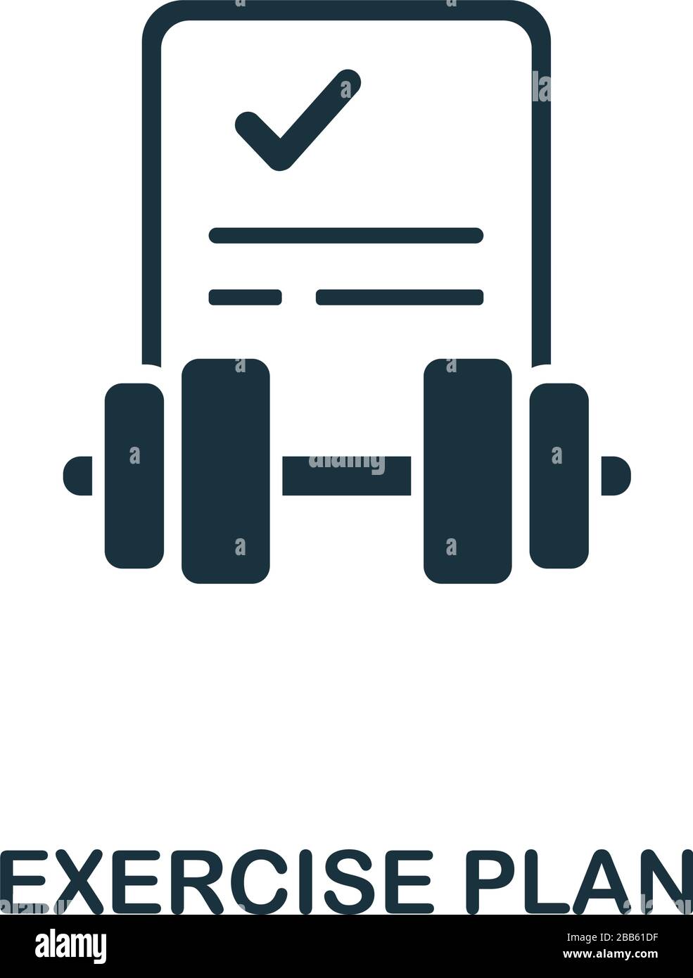 Exercise Plan icon. Simple illustration from healthy lifestyle ...
