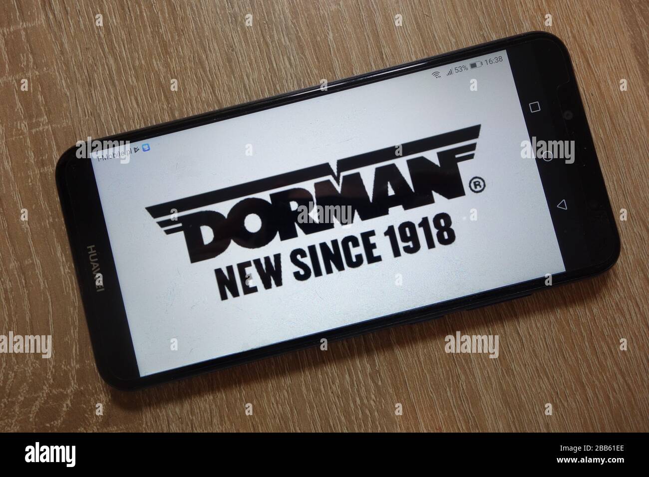 Dorman logo displayed on smartphone Stock Photo Alamy