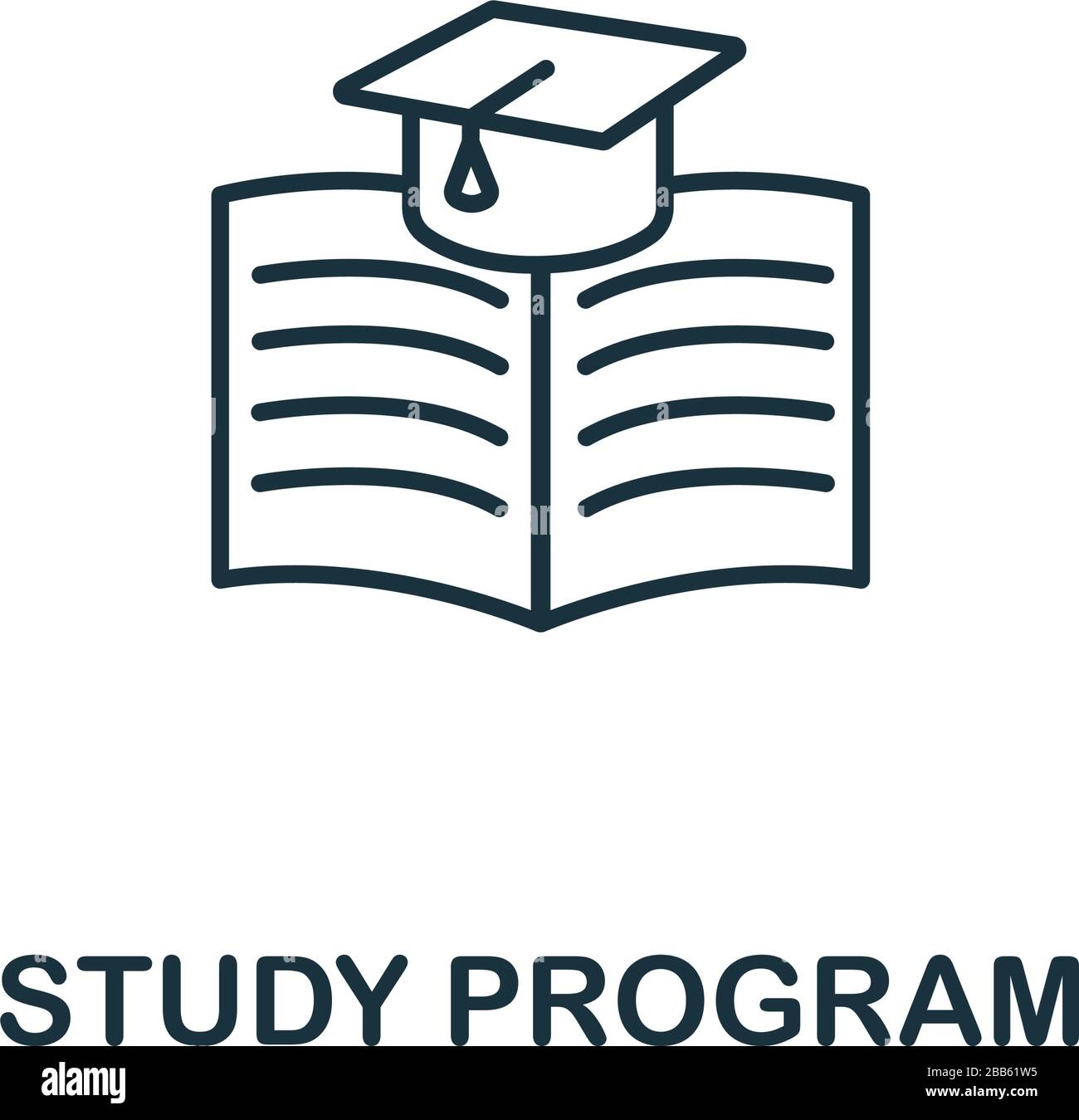 Study Program icon from e-learning collection. Simple line element ...