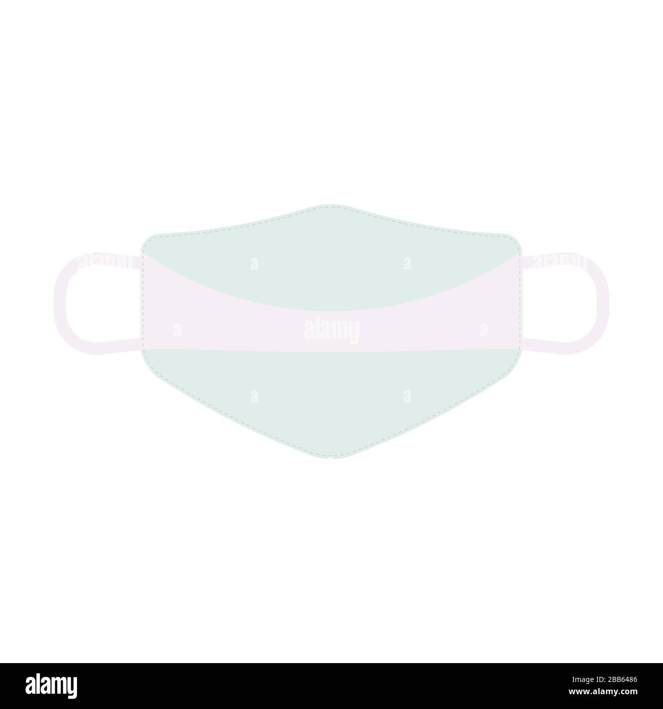 Protection mask from dust, virus and bacterias. Vector medical protection against disease and safety breathing, cover and protective face, anti flu il Stock Vector