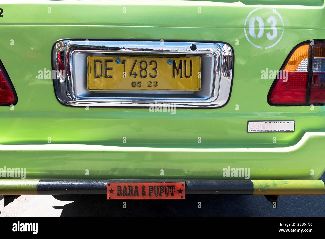 dh AMBON MALUKU INDONESIA Motorcar vehicle licence registration number