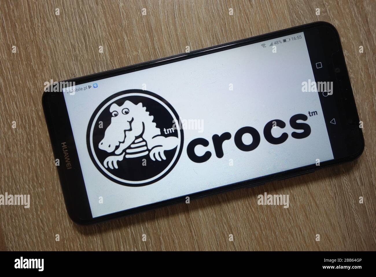 Crocs, Inc. logo displayed on smartphone Stock Photo